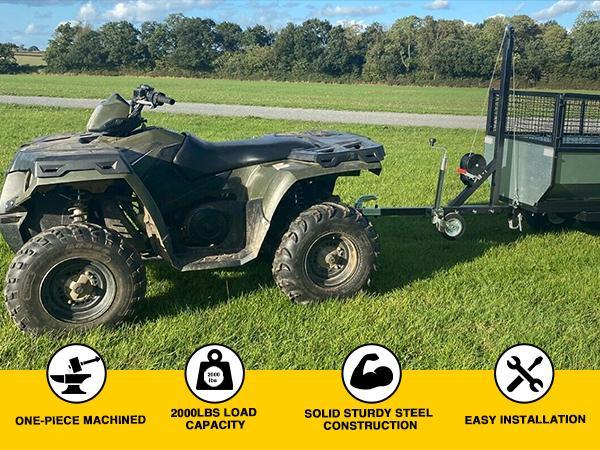 Nilight 1-7/8-Inch Diameter Chrome Trailer Hitch Ball, 2,000 lbs, 1 x 1-5/8-Inch Shank Universal Fit Gray Truck