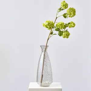 Lime Green Snowball Hydrangea Branch Long Stem Faux Floral Spray  - 43"