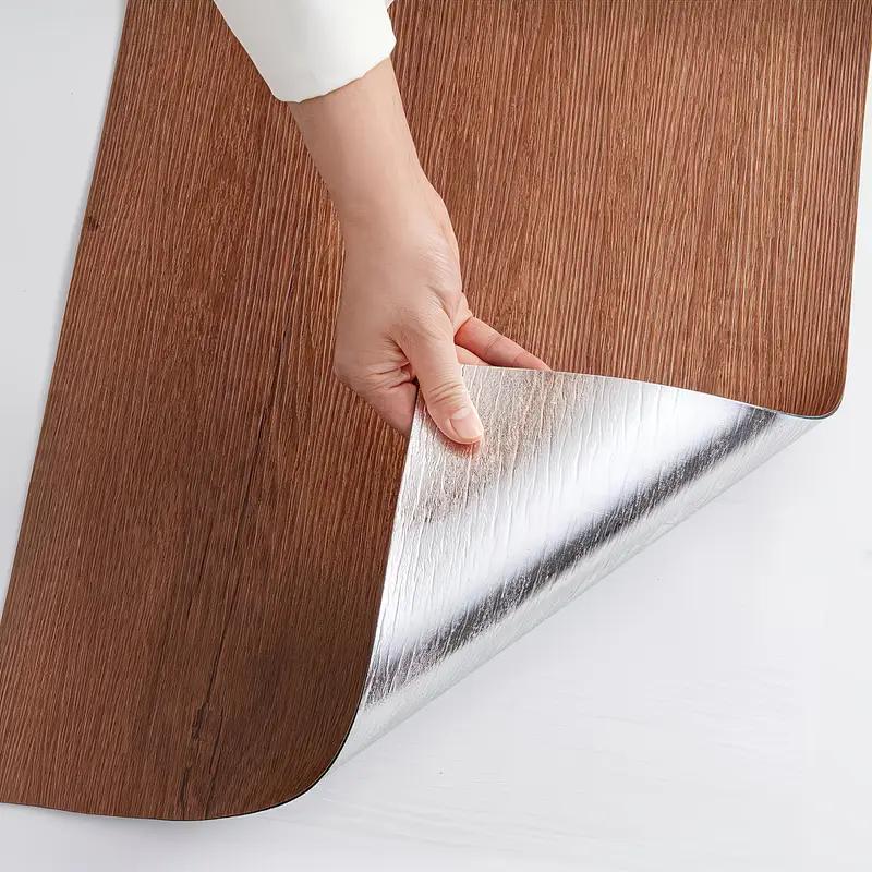 BRODARK Vintage Wooden Floor Sticker  118.11x15.75 inch Thickened Self-adhesive Anti-scratch Wear-resistant Easy to Clean DIY Home Decoration Removable Reusable for Living Room Bedroom
