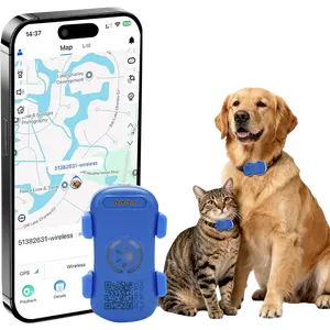 Dog GPS Tracker Real Time, Anti-Lost Pet Tracker With Geofence, Flash Light And Sound Alarm, Unlimited Distance Tracking, Fits Most Pet Collars, Subscription Required