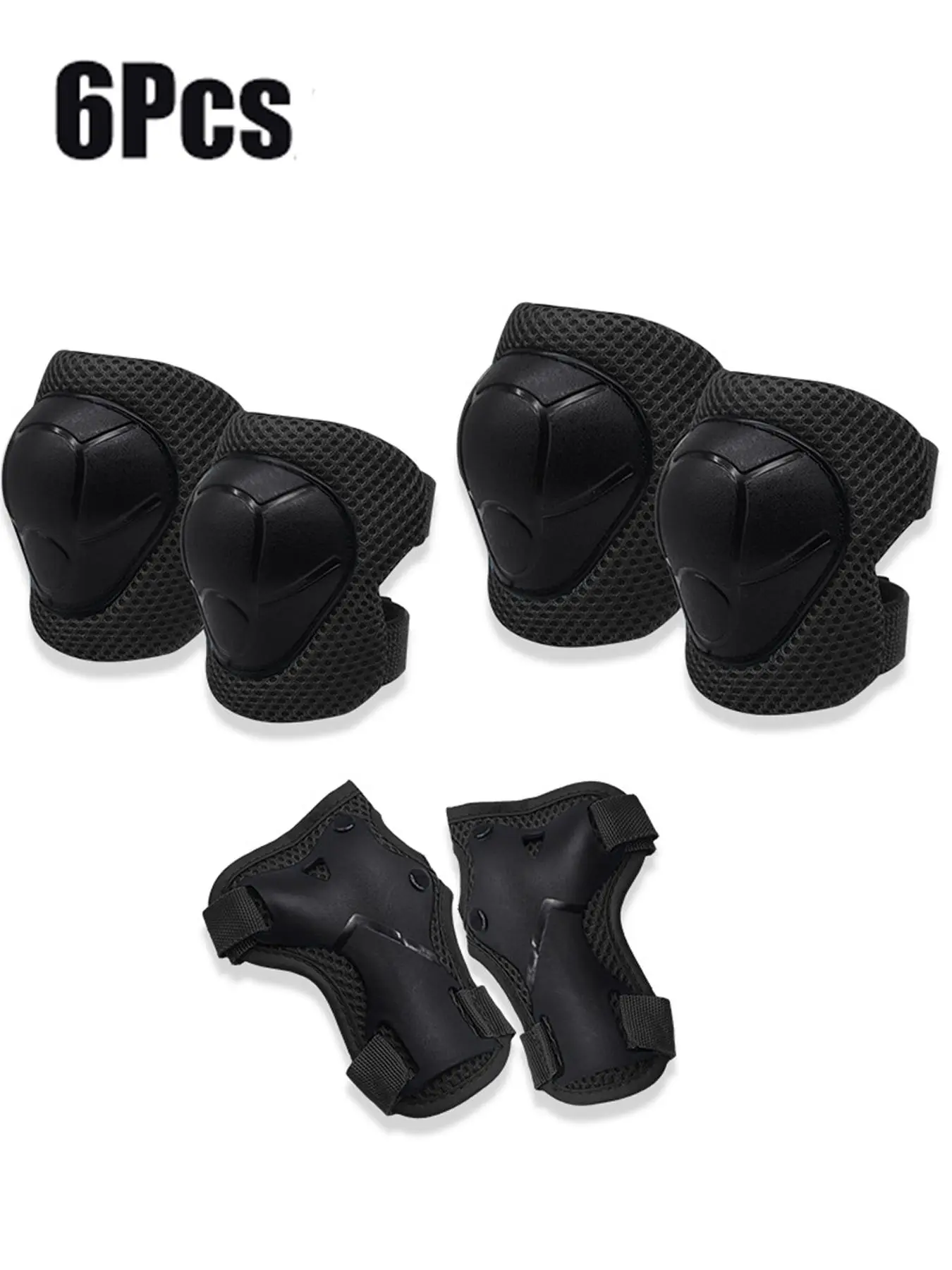 Knee Pads Elbow Pads Set (6pcs/set), 6 in 1 Protective Gear Safety Set with Wrist Guard for Skating Cycling Scooter Bike Sports, Protective Gears for Boys & Girls, Skateboard Accessories, Skateboarding Safety, Skateboarding Equipment