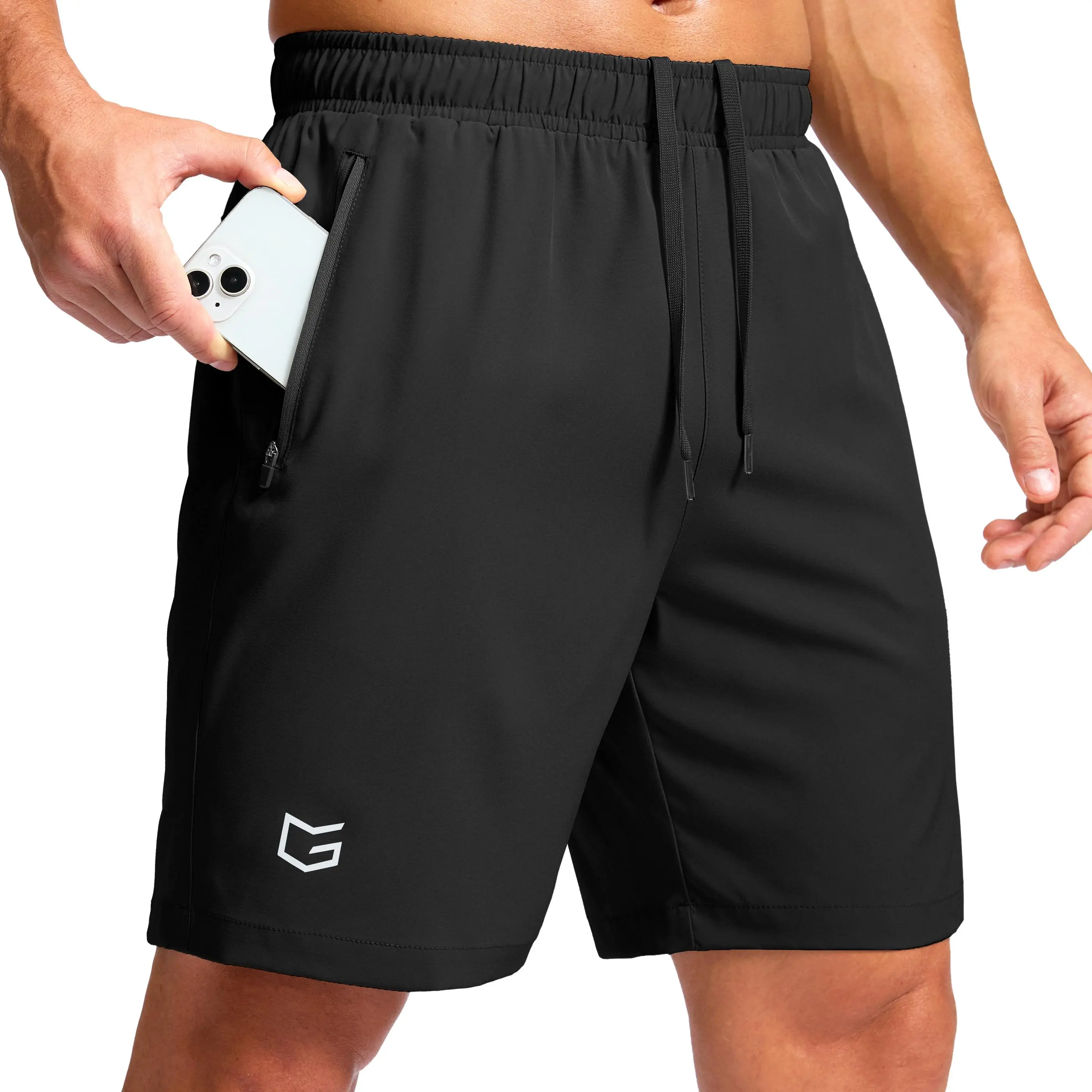 G Gradual Men’s Athletic Running Shorts - Stretchy, Quick Drying, Sports Fitness, Training Men’s Shorts with Zipper Pockets, 5"/7"/9" Inseam for Basketball, Hiking, Casual Summer Wear, Stretchy Shorts