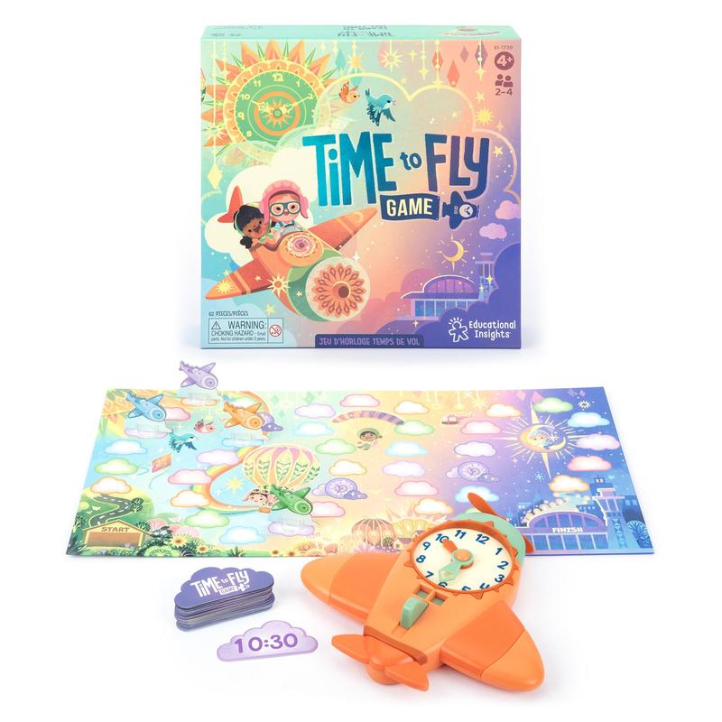 Educational Insights Toy Learning Clock for Kids,Time to Learn Telling Time Activity Set & Time to Fly Clock Game Set - Practice How to Tell Time on Analog Clocks, Fun Time Management Game Classroom Teaching Resource, Ages 3+ Educational Insights Toy Learning Clock for Kids,Time to Learn Telling Time Activity Set & Time to Fly Clock Game Set - Practice How to Tell Time on Analog Clocks, Fun Time Management Game Classroom Teaching Resource, Ages 3+