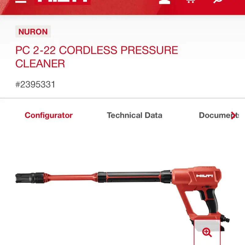 PC 2-22 cordless pressure washer ( tool only) Ultra-Powerful