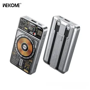 10000mAh 3-in-1 Magnetic Wireless Power Bank 22.5W Fast Charge with Phone Holder Compact Type-C Smartphone Charger