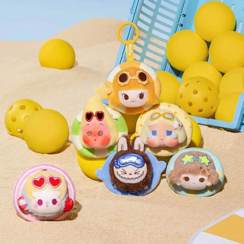 (A2) POP MART POP BEAN Island Vacation Series Mini Plush Pendant Charms Blind Box