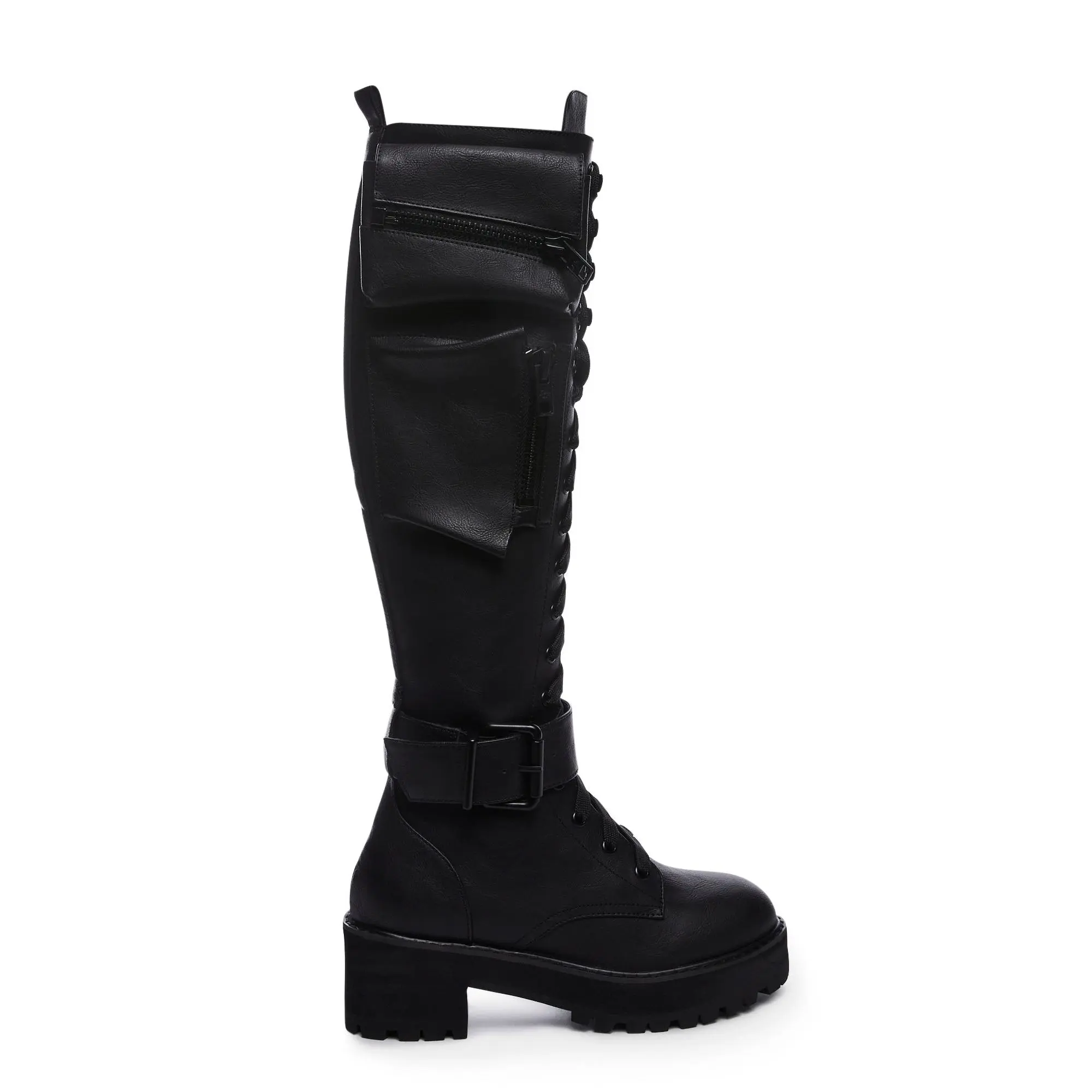 Obsidian Pocket Combat Boots