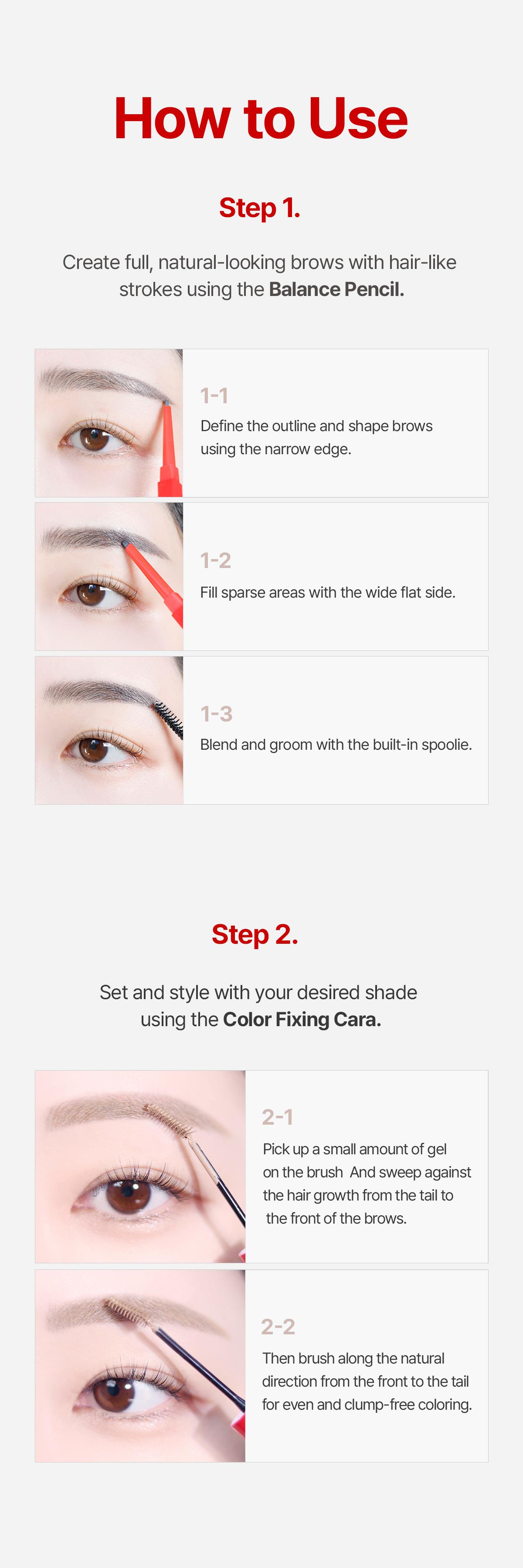 [DUO] Espoir The Brow Duo, Easy 2 Steps, K-Idol Style, Slim Hard Formula Pencil, Long Lasting Fixing Cara, Waterproof, Smudge-Proof, Define&Fill, Beginner-Friendly, 24Hr Long Lasting, Vegan