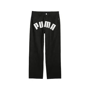 PUMA Mens X Printed Denim Pants Casual - Black
