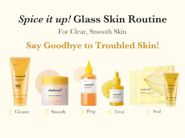 [medicube] Kojic Acid Turmeric Serum for Face & Body | For Uneven Skin Tone & Texture | Niacinamide, Glycolic Acid for Clear Glass Skin | Korean Skin Care | 250ml