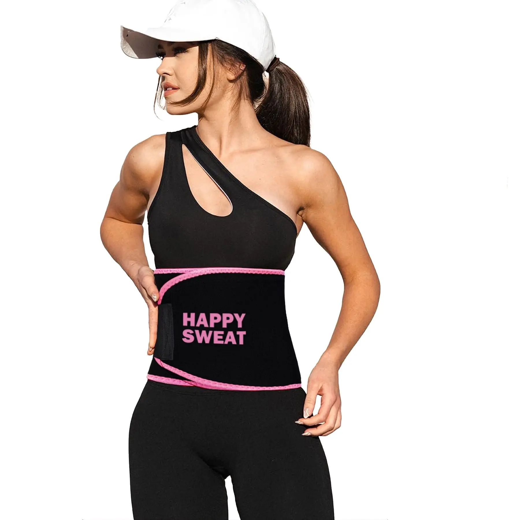 Waist Trimmer and Fitness Belly Band for Men and Women, Adjustable Compression Sweat Wrap with Abdominal Control and Back Support, Fitness Waist Trainer, Compression Waist Cincher