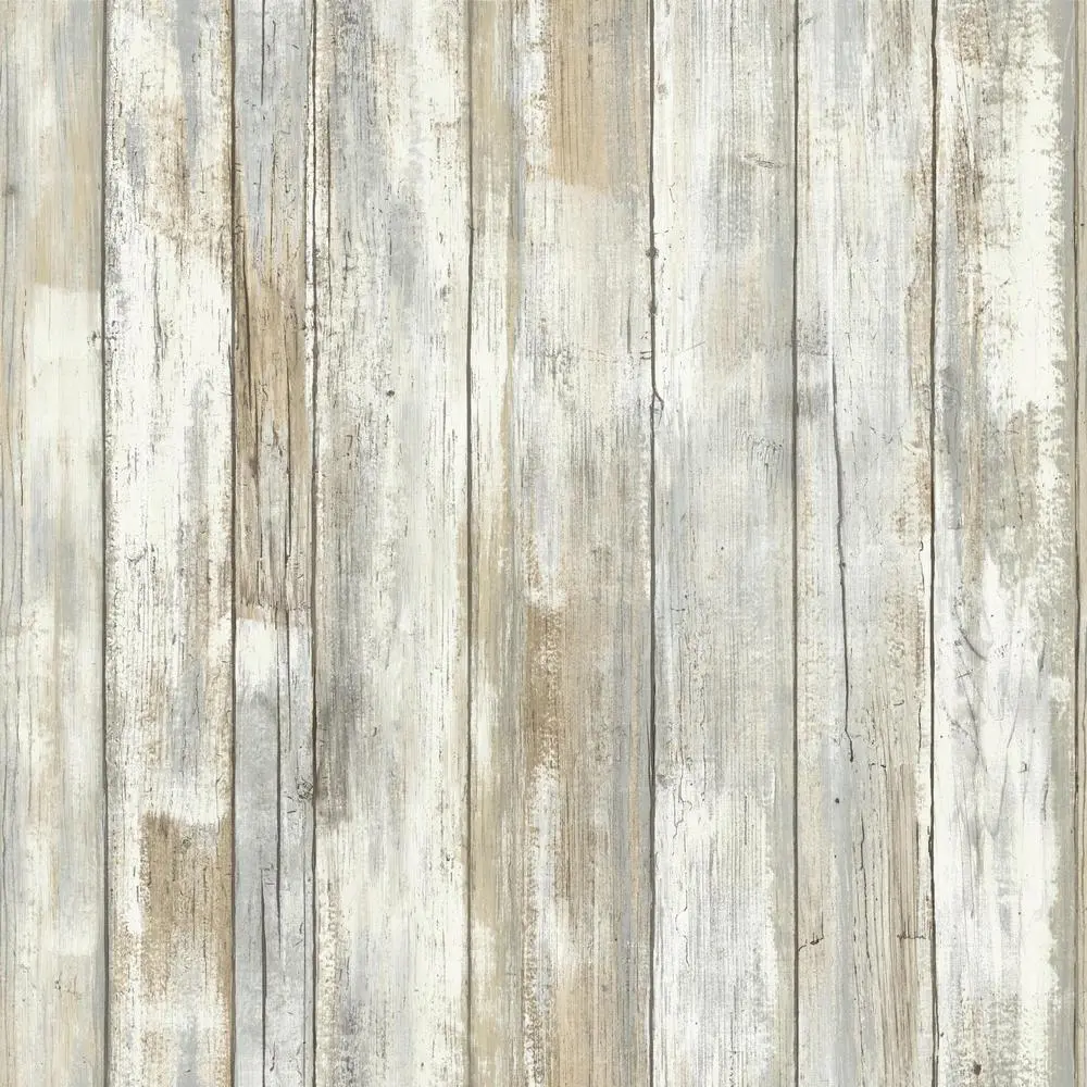 Classic Casual Distressed Textured Faux Wood Self-Adhesive Removable Rectangular Wallpaper, 2 lbs, Renter-Friendly for Accent Wall Home Improvement Projects