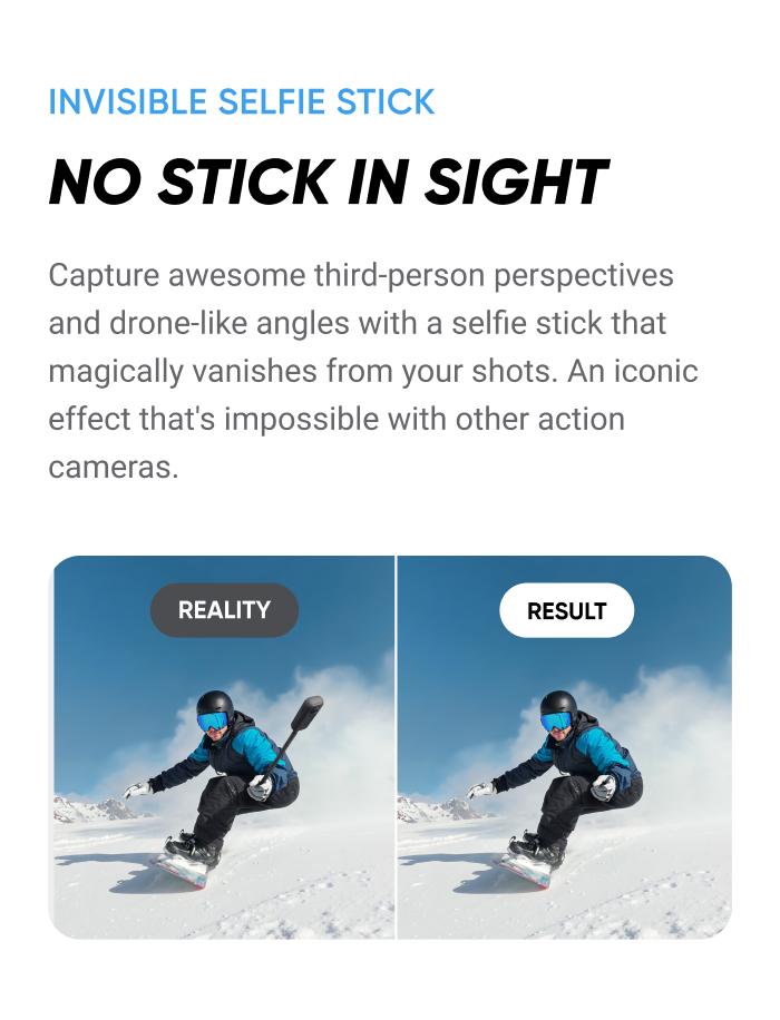 Insta360 X4 Air - Lightweight 165g 8K 360 Camera, Invisible Selfie Stick Effect, Replaceable Lenses, Shoot First & Frame Later, Built-in Wind Guard, FlowState Stabilization, AI-Powered App