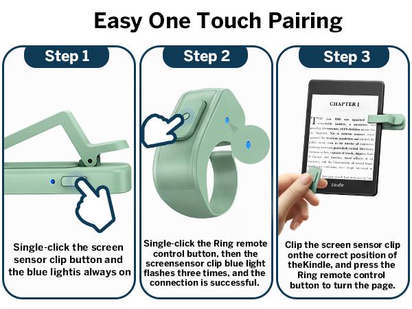 Ring Remote Page Turner for Kindle eReaders with Storage Bag, Wireless Camera Camcorder Shutter Clicker for iPad iPhone Tablets, Perfect Gift for Kindlelovers Ring Remote Page Turner for Kindle eReaders with Storage Bag, Wireless Camera Camcorder Shutter Clicker for iPad iPhone Tablets, Perfect Gift for Kindlelovers