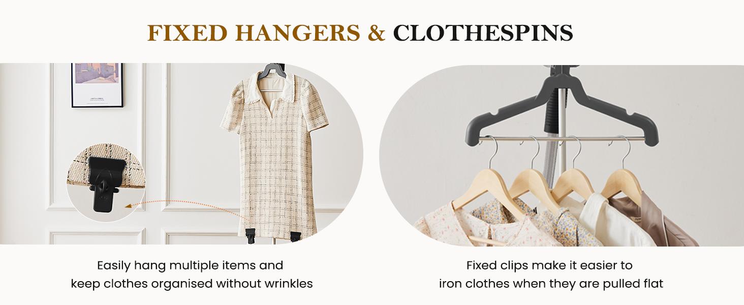 Standing Garment Steamer, 1500W Professional Wrinkle Remover, 1.7L Water Tank for 55 Min Continuous working,  Heats in 45 Seconds