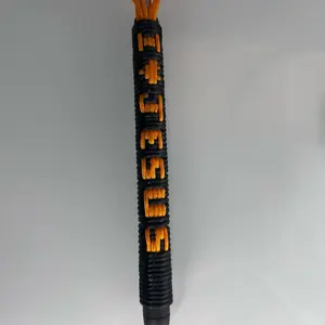 Handmade “I Love Jesus” Weaving Pen in Black & Orange lettering . Cute Beads  Functional Art