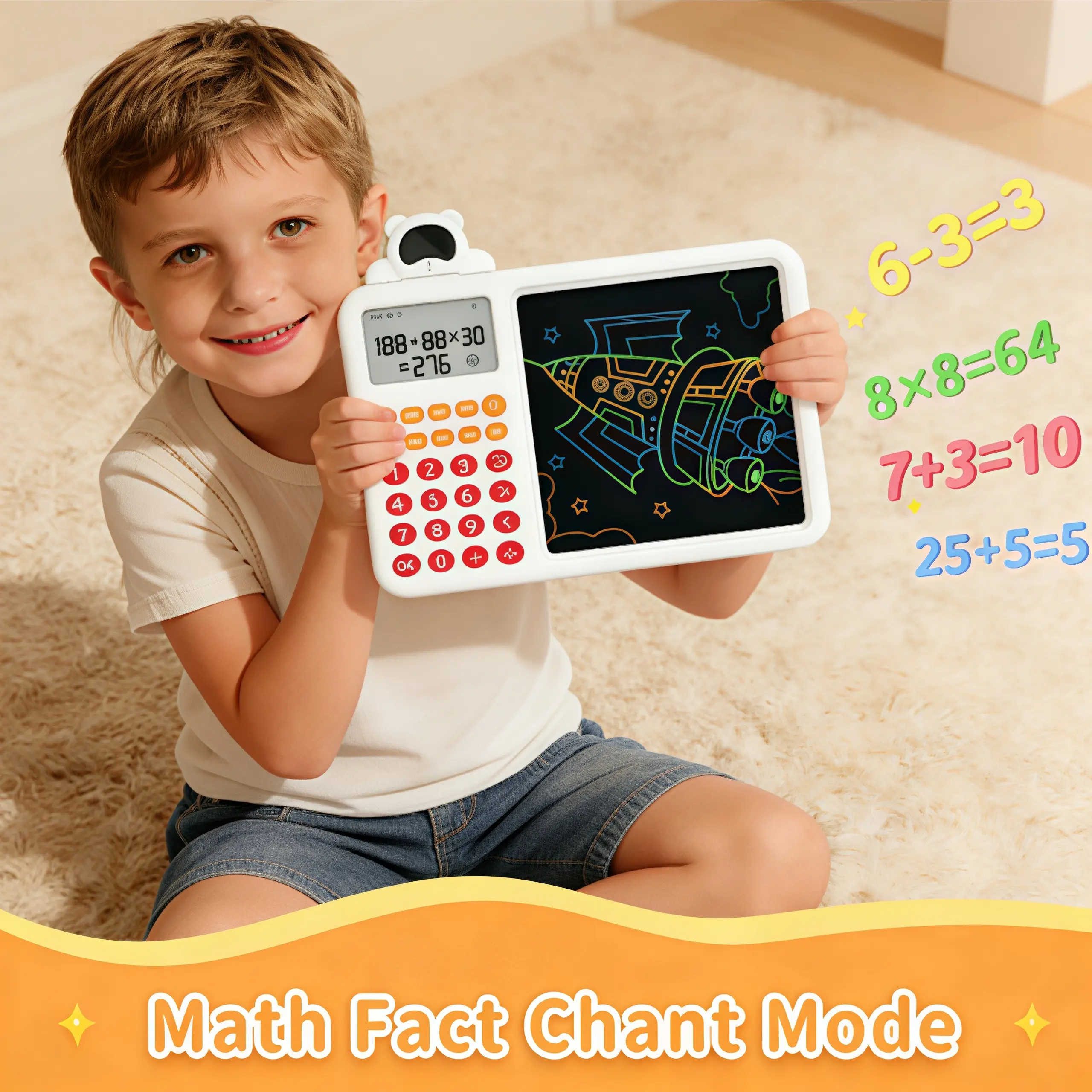 STEM Electronic Math Toy for Kids6+ I Fun Learning Gamefor Addition,Subtraction, Multiplication & DivisionlPortable Brain Training EducationalToy to Boost MathConfidence at Home & On-the-Go-s