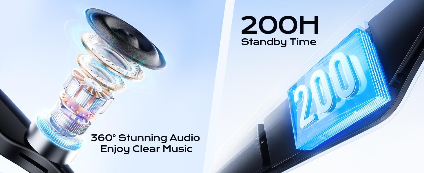 Smart Bluetooth Glasses,HD Voice Calls and HiFi Music, Hands-Free Calling, Voice Control, UV Protection, Outdoor, Sports & Travel, Unisex