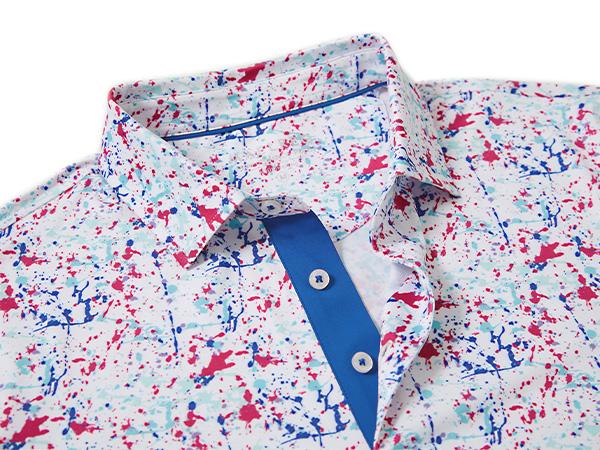 M MAELREG Mens Printed Golf Polo Long Sleeve Performance Fit Dry Fit Fall Golf Shirt Casual Athletic Top  Fashion Menswear SpringStatements