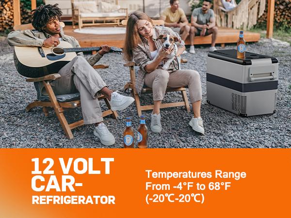 EUHOMY 12 Volt Car Refrigerator, 48 Quart(45L) Car Fridge Electric Cooler APP Control,12V Refrigerator -4℉~68℉ with 12/24V DC & 110-240V AC, Portable Refrigerator for Camping, Travel, RV, Truck, Home