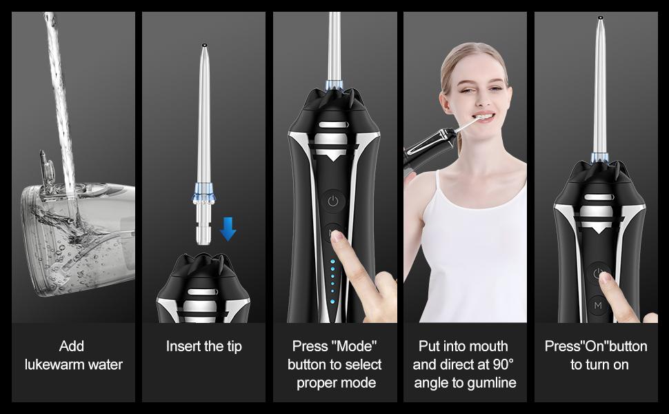 h2ofloss Water Dental Flosser TikTokShopBlackFriday -5 Modes Portable Oral Irrigator Braces Rechargeable & IPX7 Waterproof Teeth Cleaner for Home Travel P11 Black bundle sets holiday value pack stock up h2ofloss Water Dental Flosser TikTokShopBlackFriday -5 Modes Portable Oral Irrigator Braces Rechargeable & IPX7 Waterproof Teeth Cleaner for Home Travel P11 Black bundle sets holiday value pack stock up