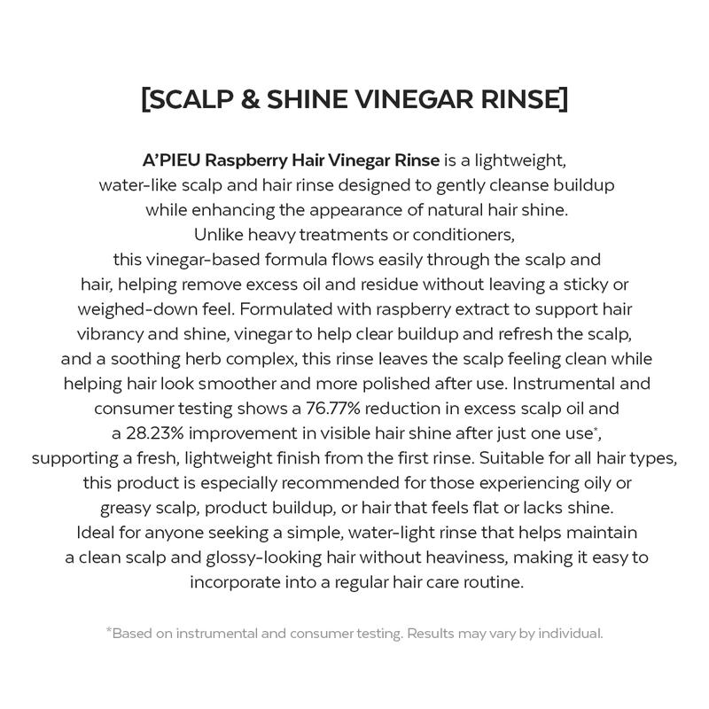 [MISSHA Official] A'pieu Raspberry Hair Vinegar 2-Pack