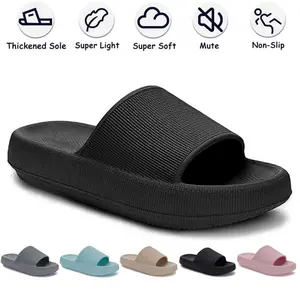Cloud Slippers for Women & Men, Pillow Slippers Super Soft,Non Slip Quick Drying Shower Bathroom Sandals