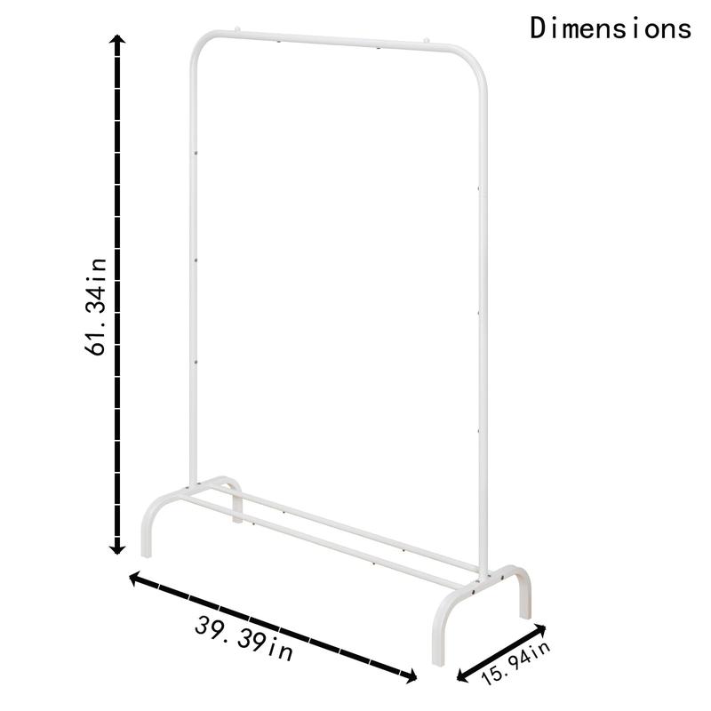 Metal Clothes Rack Clothing Rack Drying Hanging Garment Rack Suitable for Living Room, Bedroom, Balcony, Home Office Shoe Laundry Shoe Rack Organizer Deals For You Days