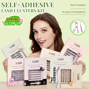 Lashterally Self-Adhesive Lash Cluster Kit 7 Styles Glue-Free Easy Removal Natural Lashes 10mm/12mm/14mm Lightweight 24+ Secure Hold 72/90/110/120 Eyelashes Clusters for Flawless Makeup - Cosmetic