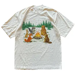 Woodland Creatures - Forest Animal T Shirt, Vintage Style Graphic Tee, Wildlife T Shirt-  Unisex S-3XL - Menswear & Womenswear - Streetwear Tops - Casual Cotton Crewneck Shortsleeve Tshirt