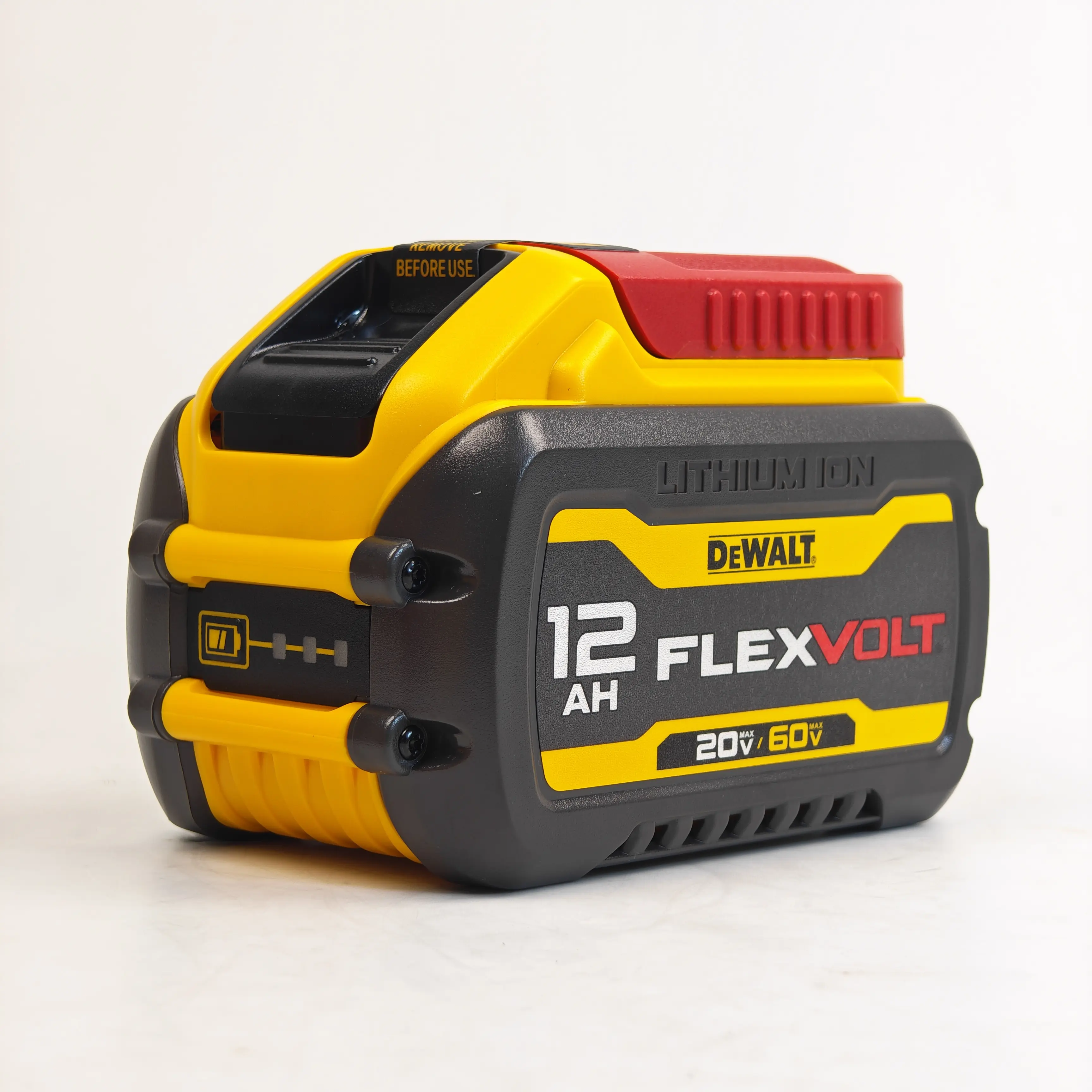 DeWALT Flexvolt Series 20V/60V MAX Dual Voltage Auto Switching 12Ah Capacity Compatible Replacement Battery - 1 Unit, ABS Shell, Anti-Slip Grip, Power Tool Battery for Heavy-Duty Woodworking Tasks, Power Tool Batteries