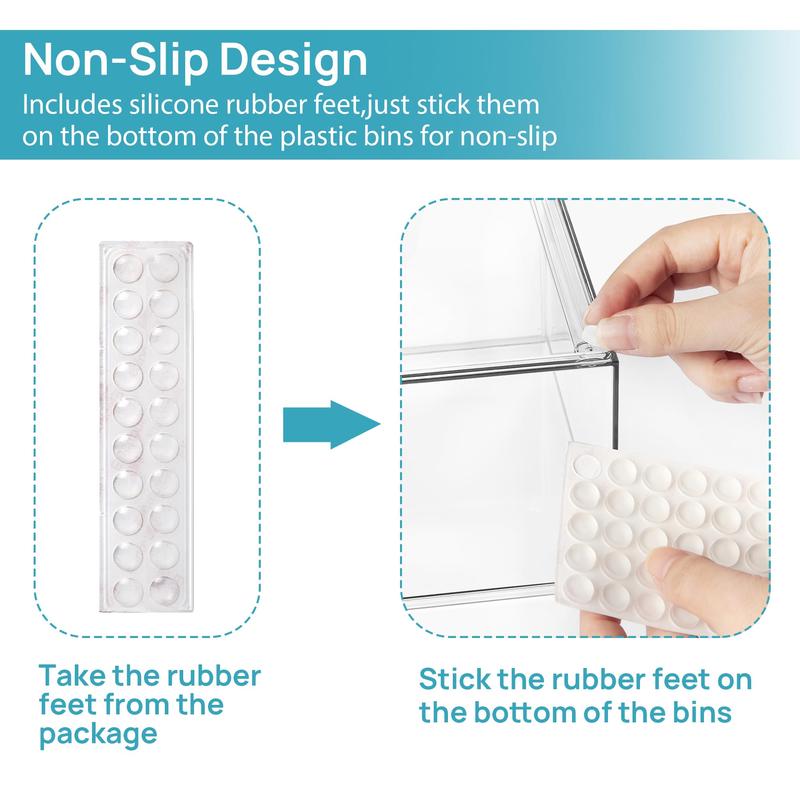 [Live Only] Vtopmart 6-8 Pack Transparent Stackable Drawer Organizer for Kitchen, Pantry, Makeup, Bathroom Storage Bins, Valentines Gift Ideas