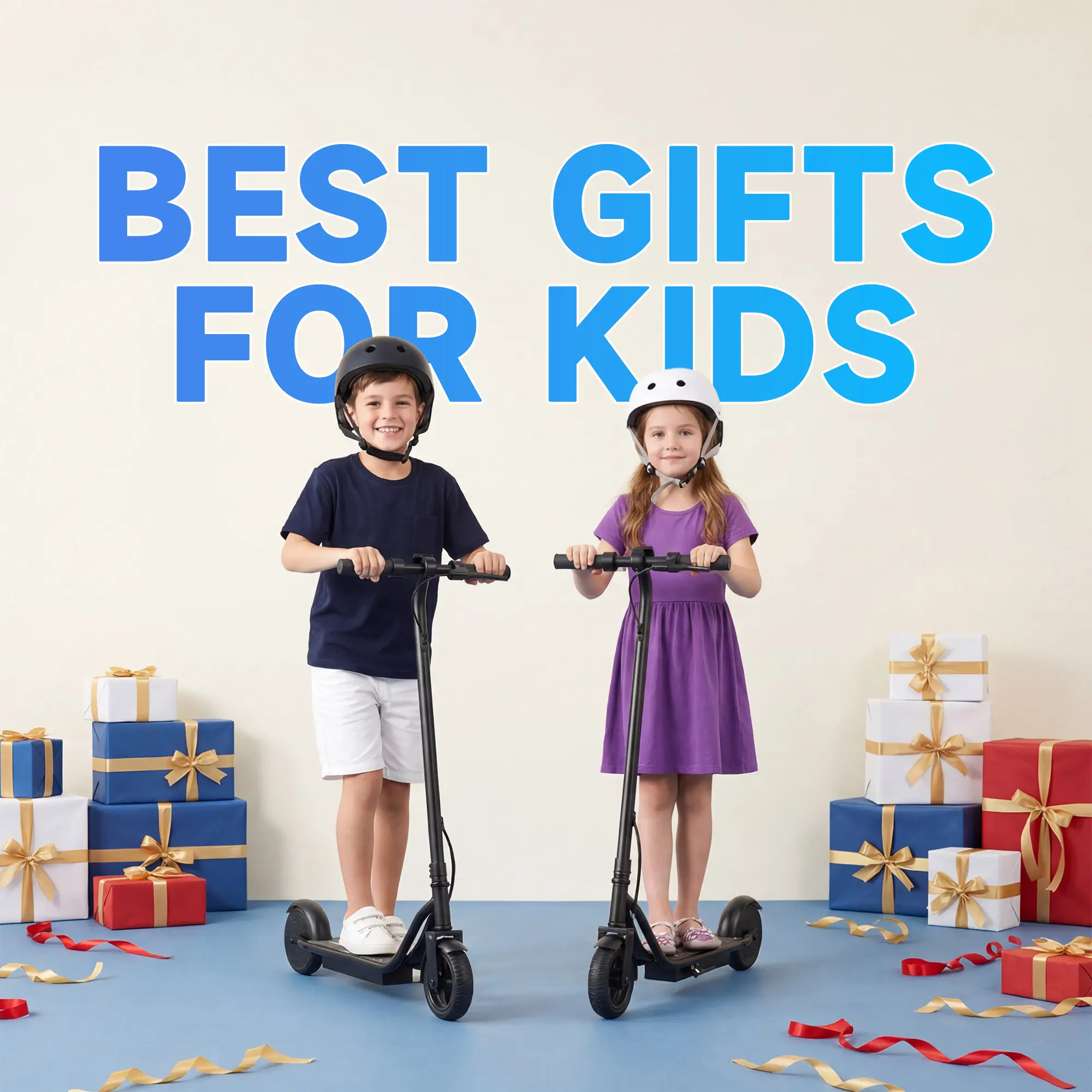 VOLTVOGUE Kids Electric Scooter, 250W Motor, 3 Speed Modes, Up to 9 MPH, 6.5" Solid Tires, Lightweight & Safe Ride for Children【VT4】