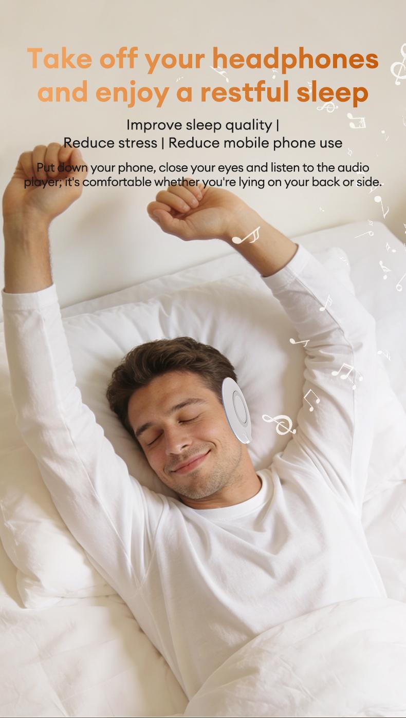 HYUNDAI S1 Bluetooth Pillow Speaker, Pillow CD Player for Bedtime Music & Audiobooks, Soft Immersive Sound Field, Headphone-Free Sleep Aid, Perfect for Relaxing Sleep, Compatible with Android & iOS