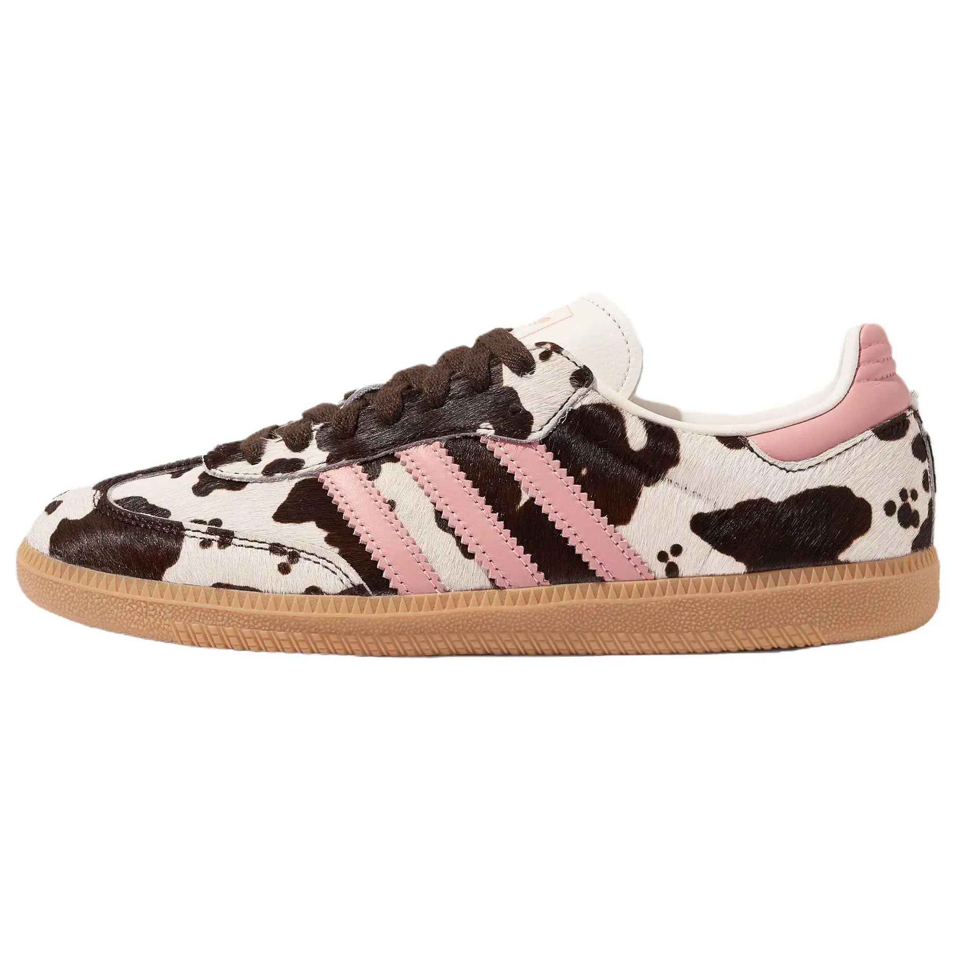 Adidas Samba OG 'Cow Print White Pink' Women's Perfect Fashion Footwear Stylish for Everyday Wear Walking Sneaker Shoe Girl, Casual Simplistic Sneakers, Mix Color Sneaker