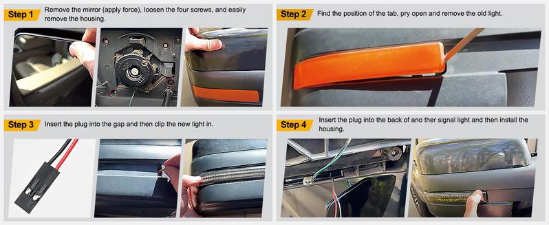 Nilight Side Mirror Marker Light Switchback Amber Turn Signals White Day Running Lights Smoked Lens Plug and Play Compatible With 2009-2014 Ford F150 2010-2014 Raptor