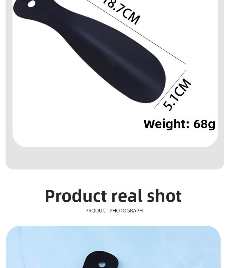 Metal Sprayed Shoe Horn |     Portable No-Bending Shoe Helper for Mobility Impaired