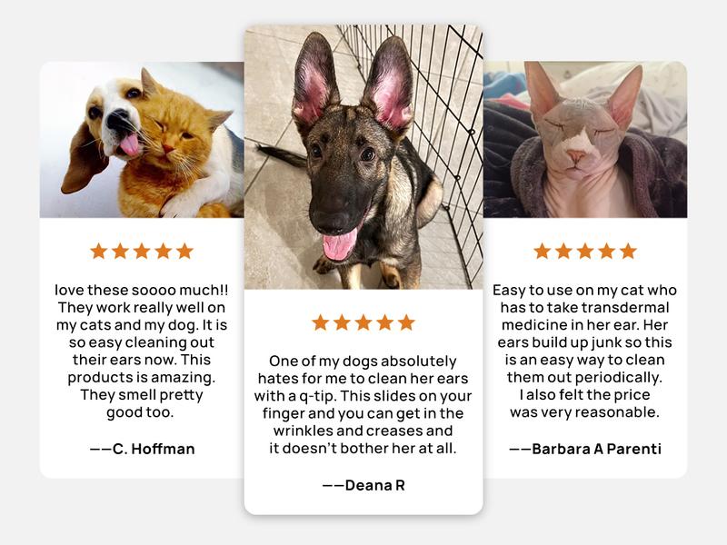 【February Faves】HICC PET Ear Finger Wipes Gentle Daily Cleaner with Coconut Oil Natural Wipes  – Anti-Itch & Odor Control – Safe for Puppies, Dogs & Cats – 50ct 100 & 200 Pad#petlife Poodle