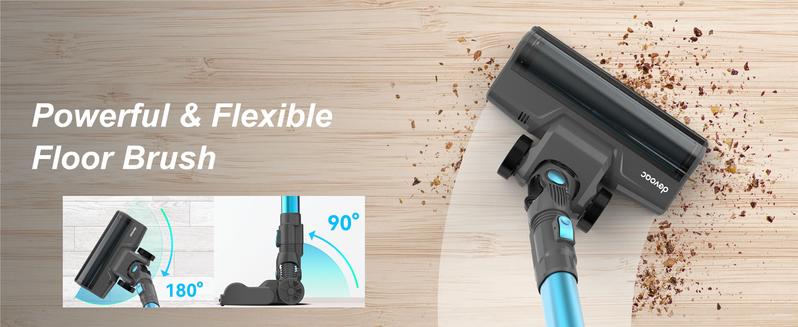 [FebFaves]Devoac Cordless Vacuum Cleaner,8-in-1 Rechargeable Stick Vacuum,Up to 40mins Runtime,Powerful Suction,Lightweight,Versatile for Hardwood Floors\Car\Carpets\Pet Hair