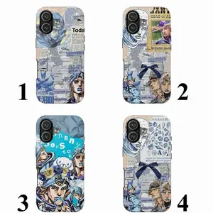 4 Design Johnny Joestar Blue Phone Case – Elegant Retro JoJo Design For iPhone 17 16 15 14 13 12 11 XS and Samsung S25 S24 S23 S22 S21 PFP