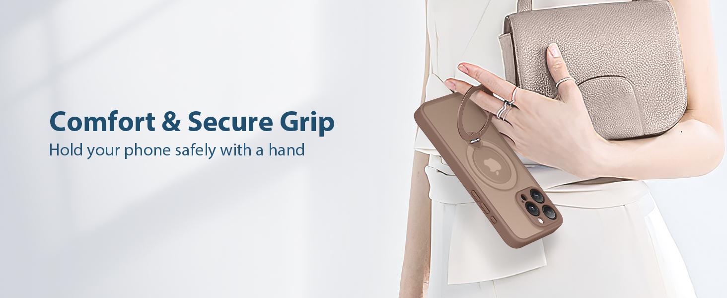 360° Spin Invisible Stand Phone Case with All-around Protection,Magnetic Wireless Military-Grade Shockproof MagSafe for iPhone 17 pro max cases 16 15 14 13 Pro