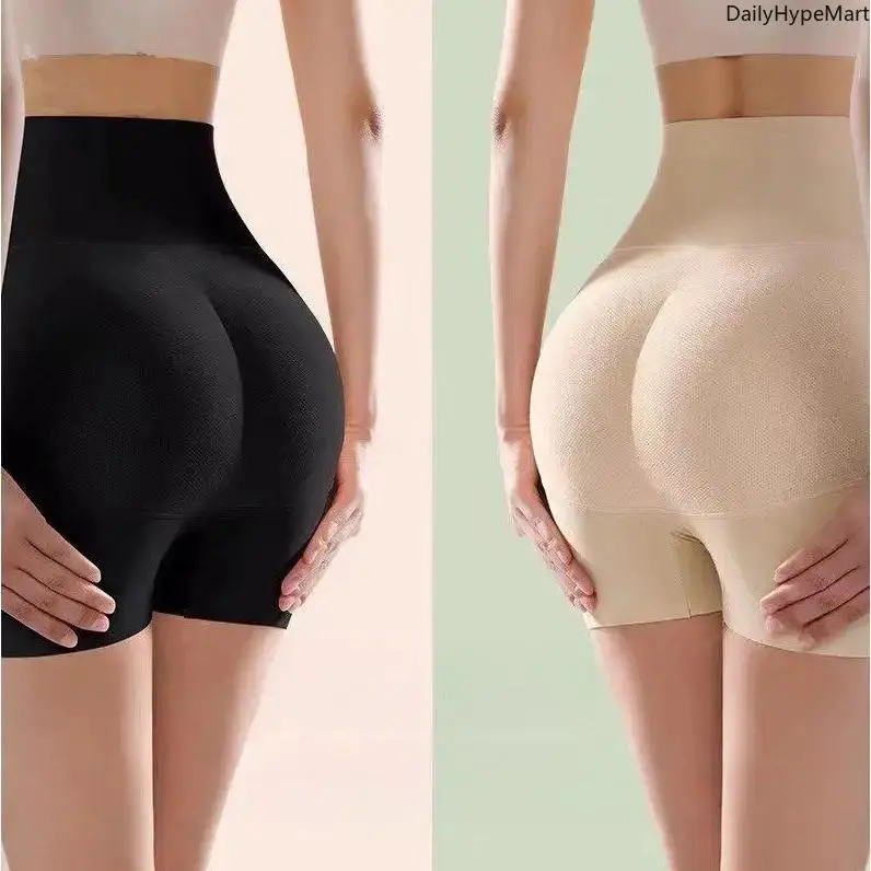 Women's 3D Butt Padded Enhancer Boyshorts Shapewear - Padded Underwear with Basic Compression, Full Coverage, High Elasticity, Lightweight PVC, Hip Lifting, Abdominal Support, Funky, Peppy, Seamless, Breathable Thin Fit, 3D Hip Lift, 3D Padded Design