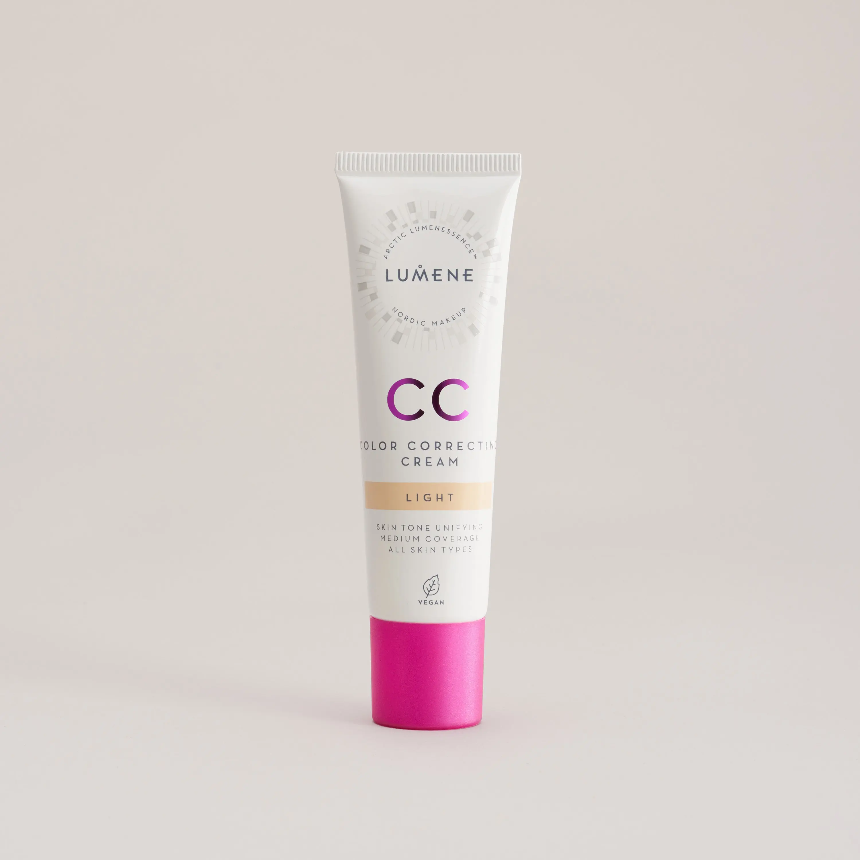 LUMENE CC Color Correcting Cream - Lightweight, Brightening Moisturizer for All-Skin Friendly Types, with Lysine, Lingonberry Oil, Seamless Blend, Redness Reduction, Coverage, 30ml Daily Cosmetic Foundation