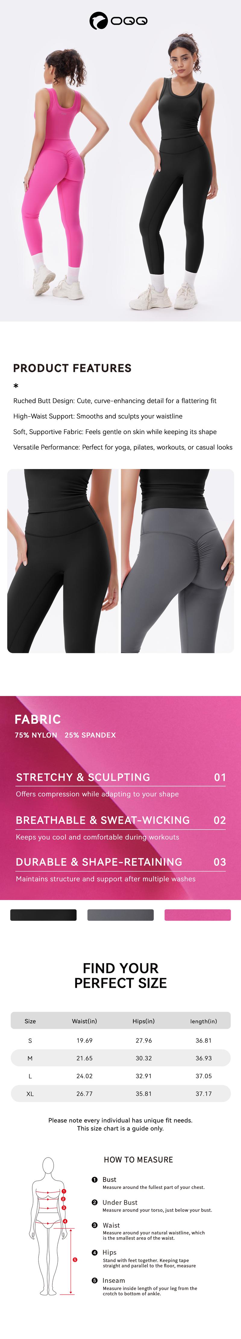OQQ-Nine cents Seamless Workout Leggings for Women Scrunch Butt Lifting  Booty High Waisted Yoga Pants