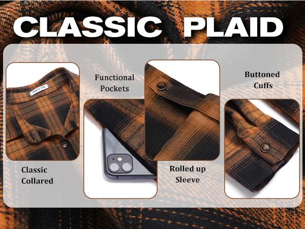 Women's Plaid Shirt Casual Long Sleeve V-Neck Button-Up Oversize Loose Fit Tunika S-XXL for Autumn Winter