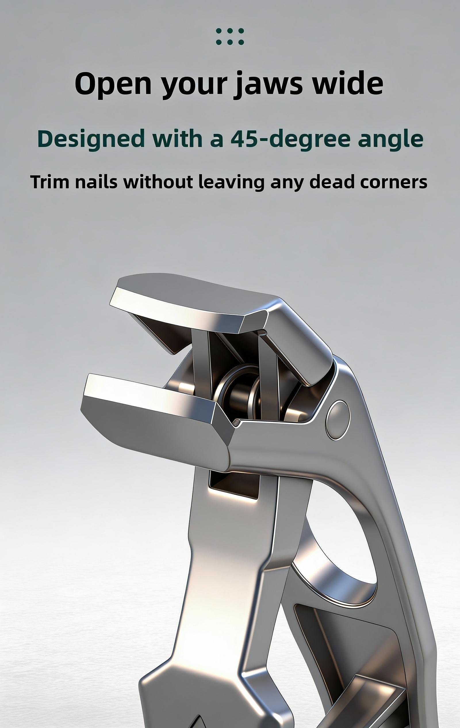 Thick Toenail Clippers for Seniors, Upgraded Version with Wide Opening Large Angle Nail Clipper, Durable and Sharp, Suitable for Thick Finger and Toenails