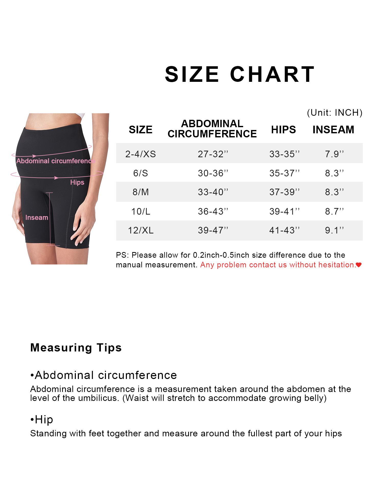 POSHDIVAH Women's Maternity Yoga Shorts with Pockets High Waist 8" for Summer Workout and Active Use