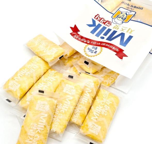 Milk Korean Rice Snack – 24 Pack Kid-Friendly School Snack, Rice, Non-Fried, Zero Trans Fat, Individually Wrapped, 240g (8.47oz) 밀크 쌀과자 Milk Korean Rice Snack – 24 Pack Kid-Friendly School Snack, Rice, Non-Fried, Zero Trans Fat, Individually Wrapped, 240g (8.47oz) 밀크 쌀과자