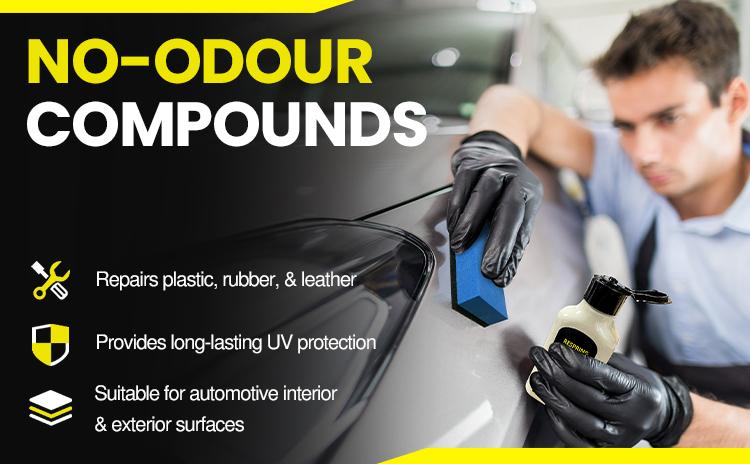 100ML Car Plastic Restorer, Quick Polish, Color Restoration & Protective for Car Panels, Tires & Dashboards, Easy To Use, Long-lasting Protective, Car Detailing Products