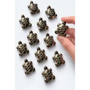 Pyrite Turtle Carving – 1 Inch Crystal Turtle | Protection & Abundance